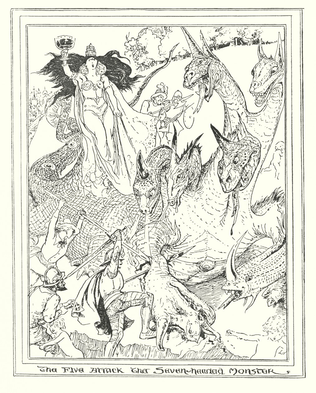 Ilustración de El progreso del peregrino de John Bunyan (litografía) de Henry Justice Ford