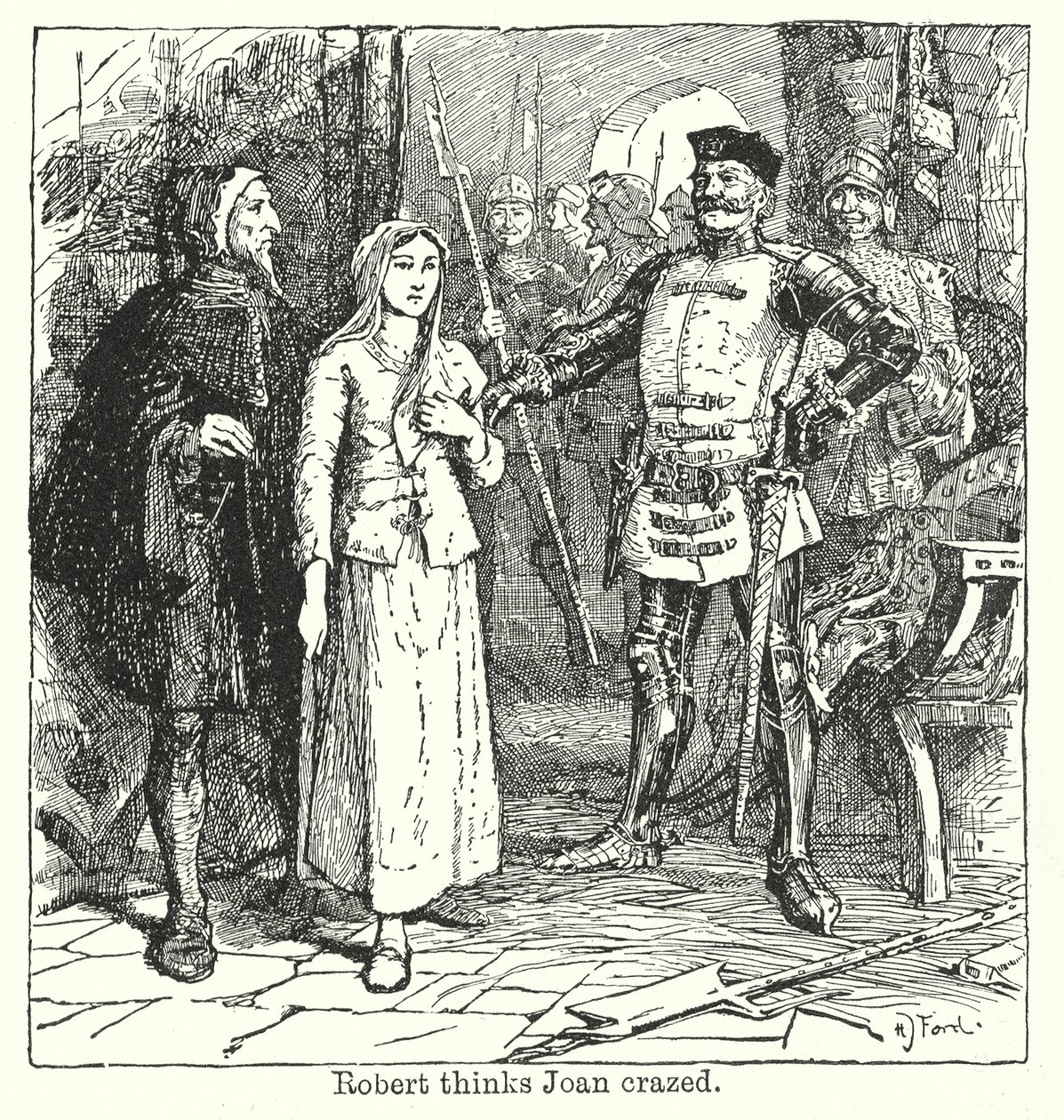 Robert cree que Juana está loca (litografía) de Henry Justice Ford