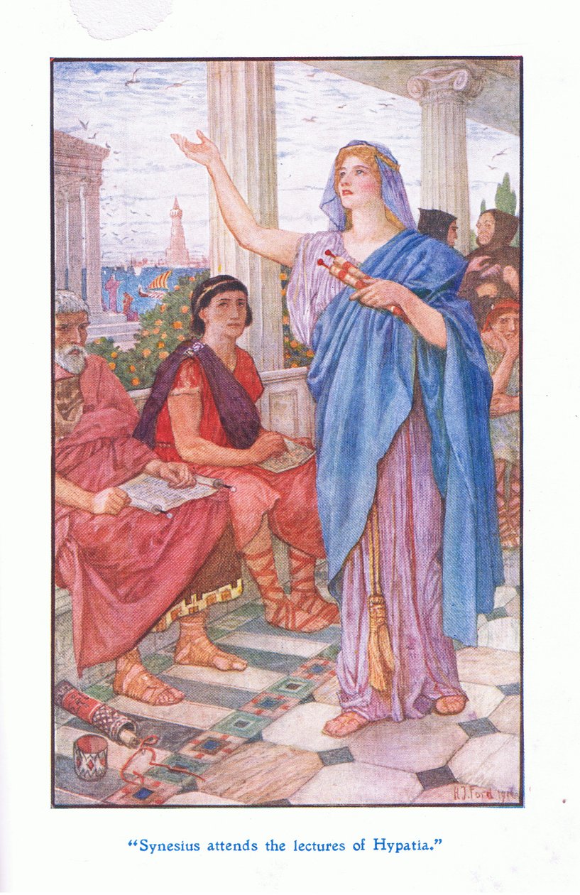 Sinesio asiste a las conferencias de Hipatia de Henry Justice Ford