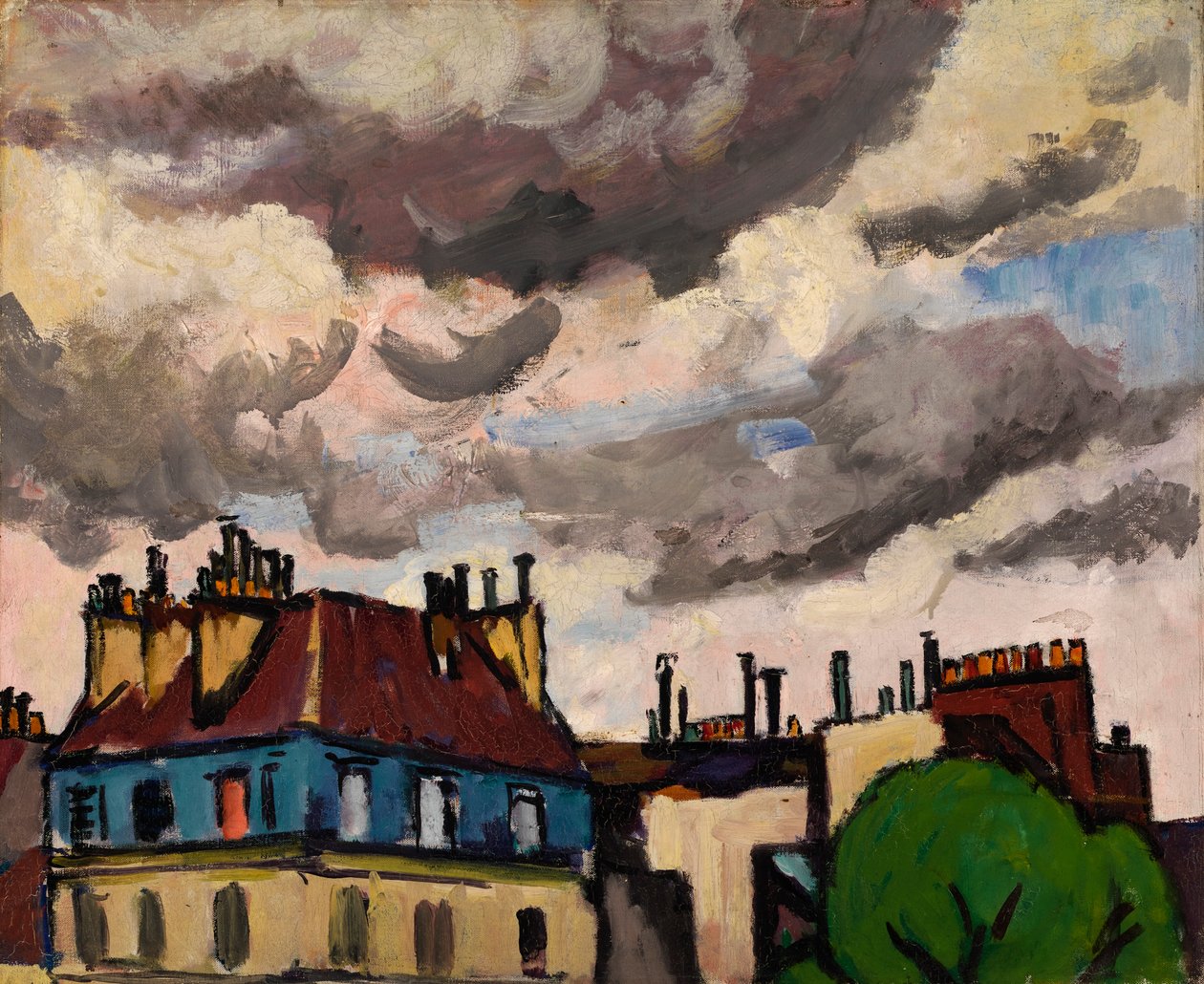 Tejados y nubes, París, 1910-1912 de Henry Lyman Saÿen