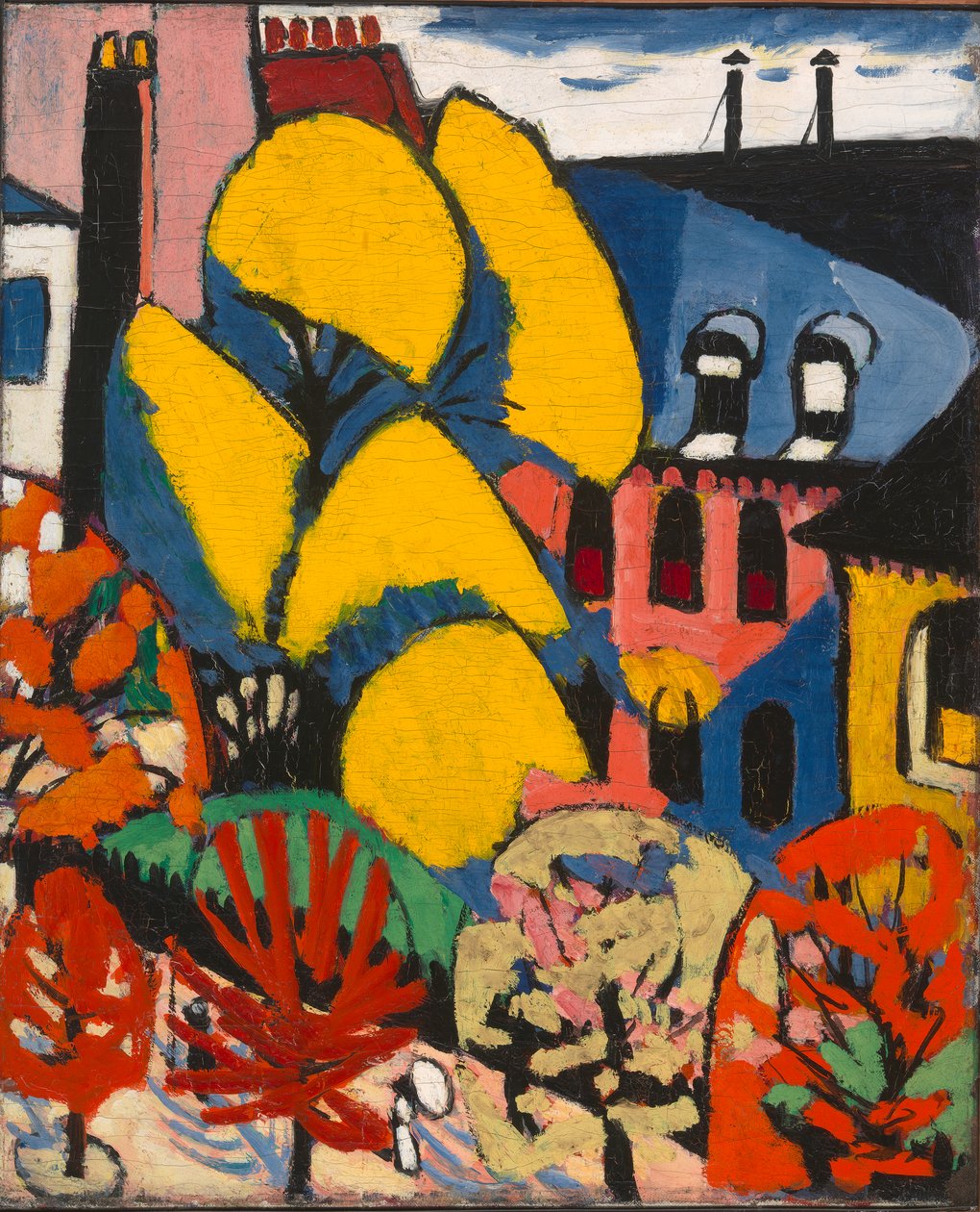 Árboles, c.1912-14 (óleo sobre lienzo) de Henry Lyman Saÿen