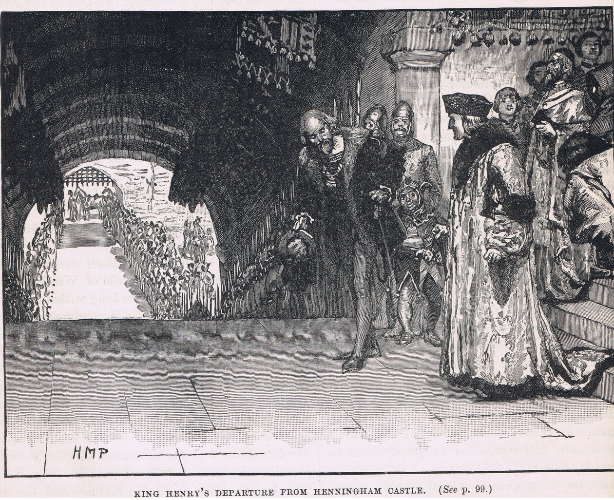 La partida del Rey Enrique de Henningham Castle 1506 de Henry Marriott Paget
