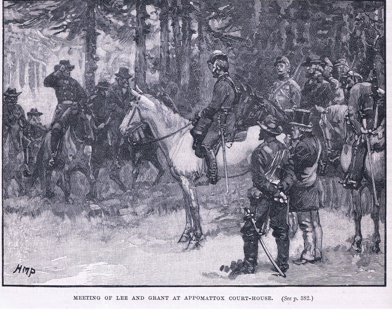 Reunión de Lee y Grant en Appomatox Court House 1865 d.C. de Henry Marriott Paget
