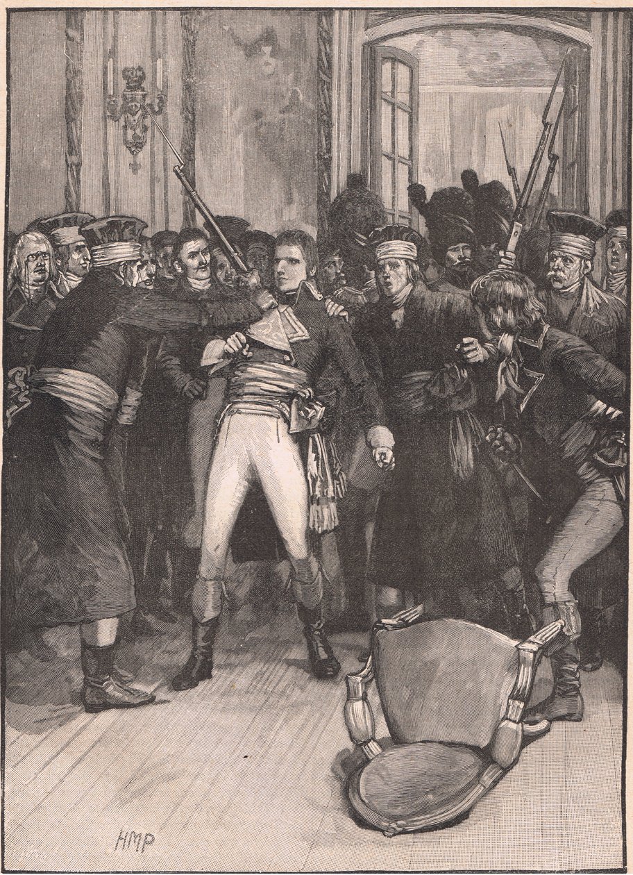 El golpe de mano de Napoleón: escena en el Salón de los Ancianos AD 1799 de Henry Marriott Paget