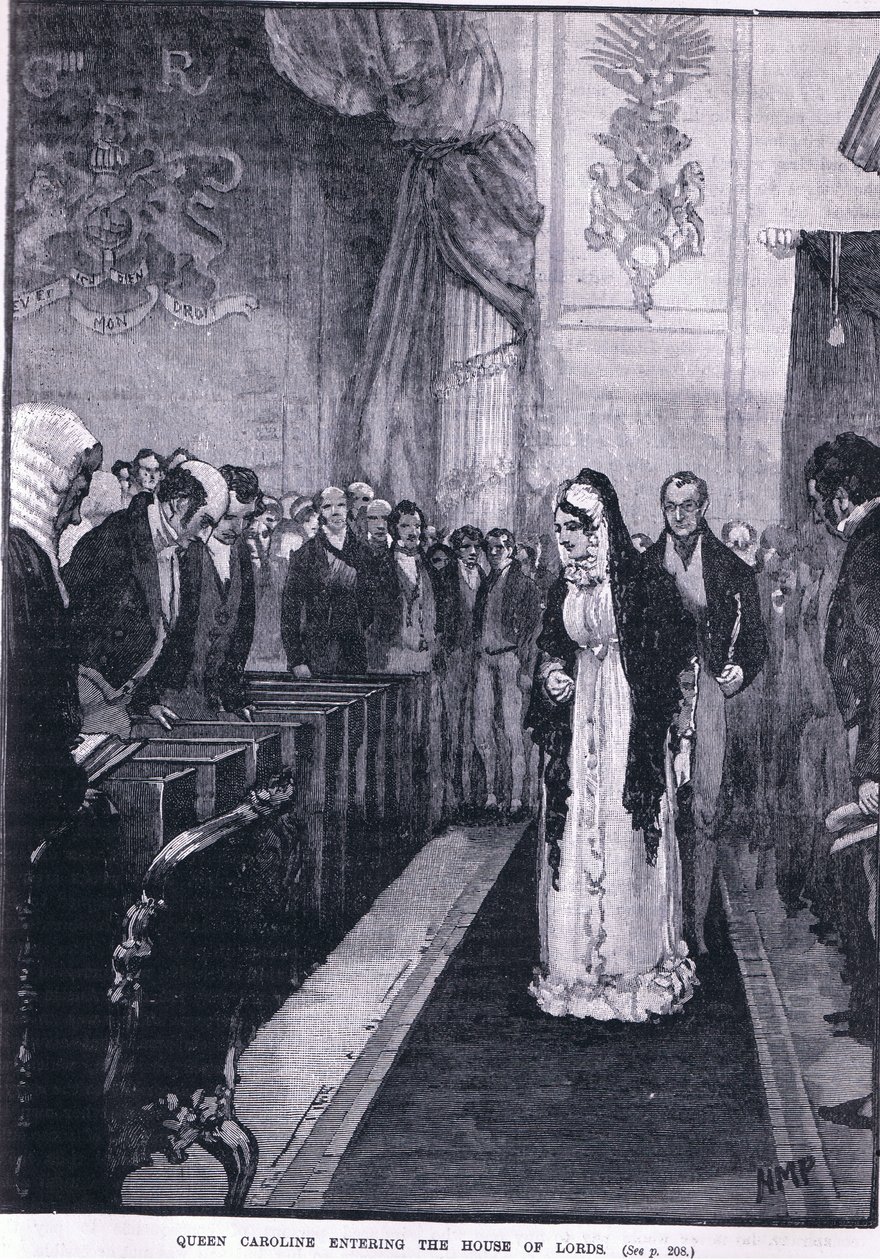 La reina Carolina entrando en la Cámara de los Lores de Henry Marriott Paget