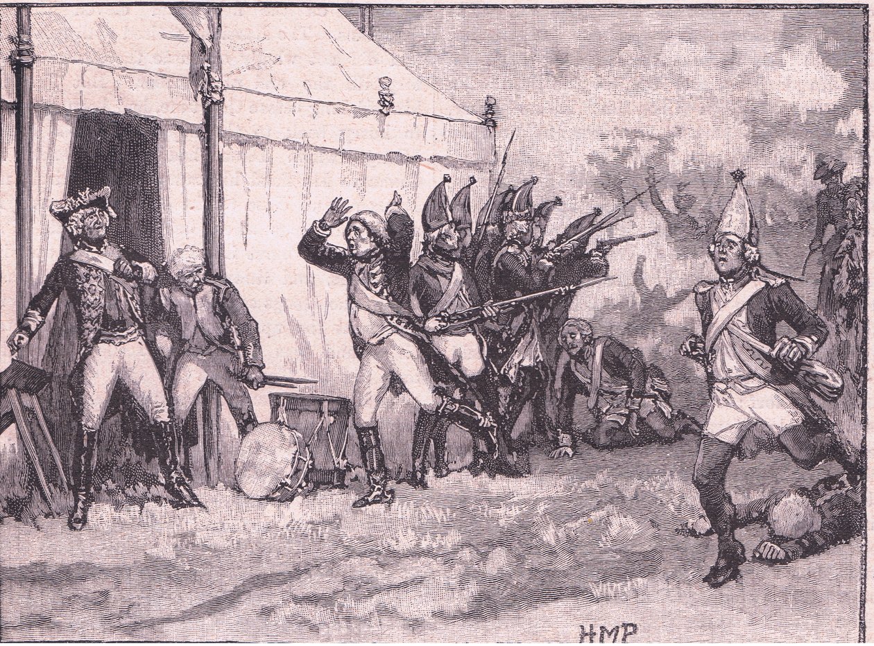 Sorpresa para Federico en Hochkirch AD 1758 de Henry Marriott Paget
