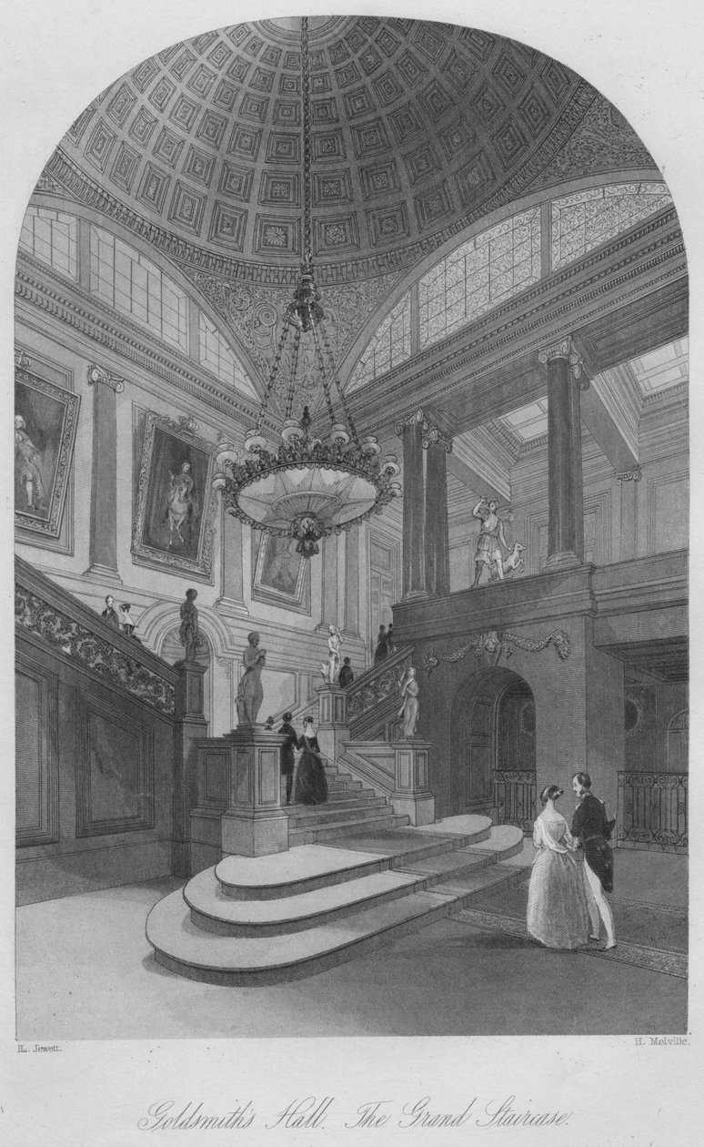 Salón de los Orfebres. La Gran Escalera, c1841 de Henry Melville