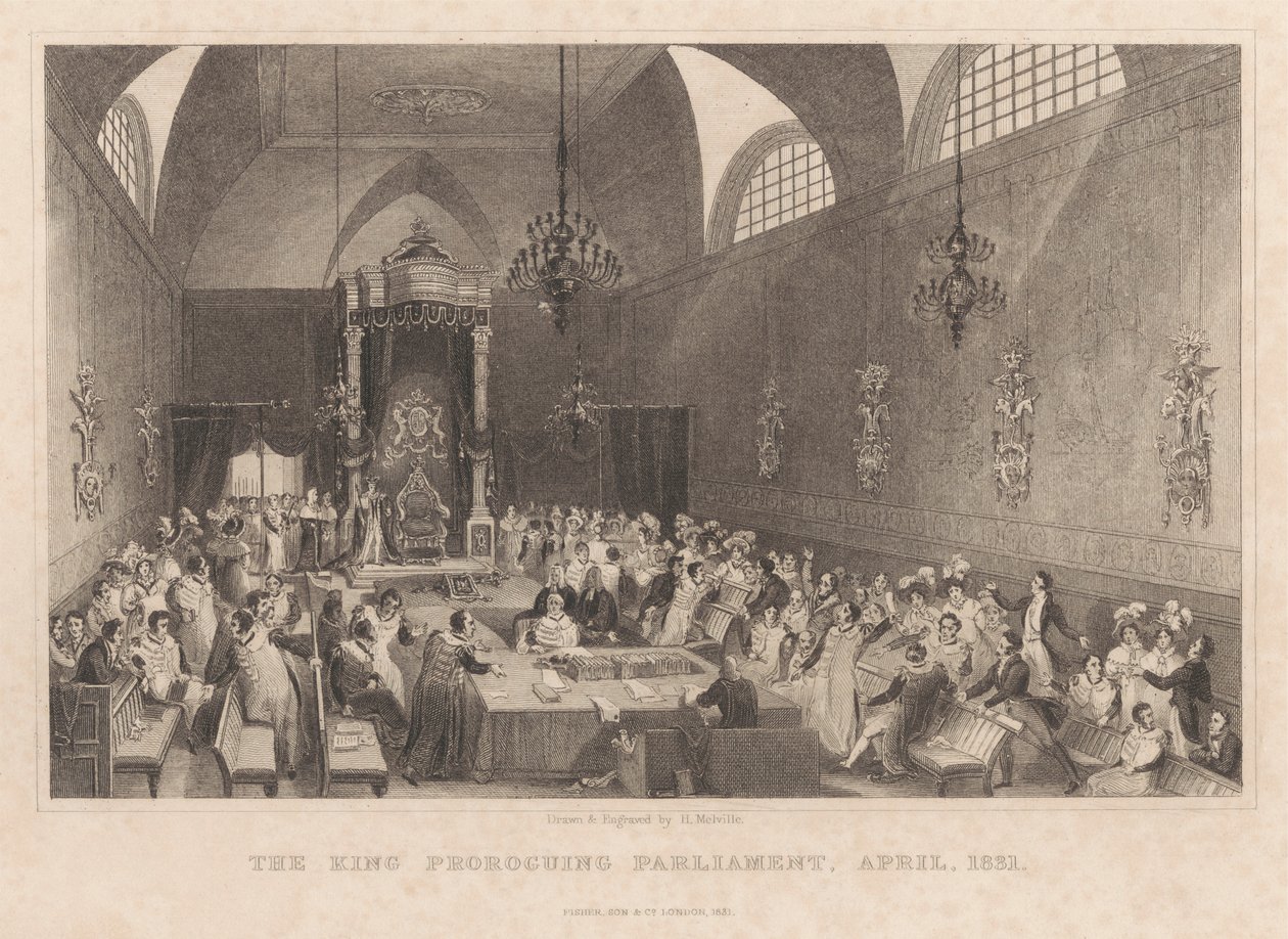 El Rey prorroga el Parlamento, abril de 1831 de Henry Melville