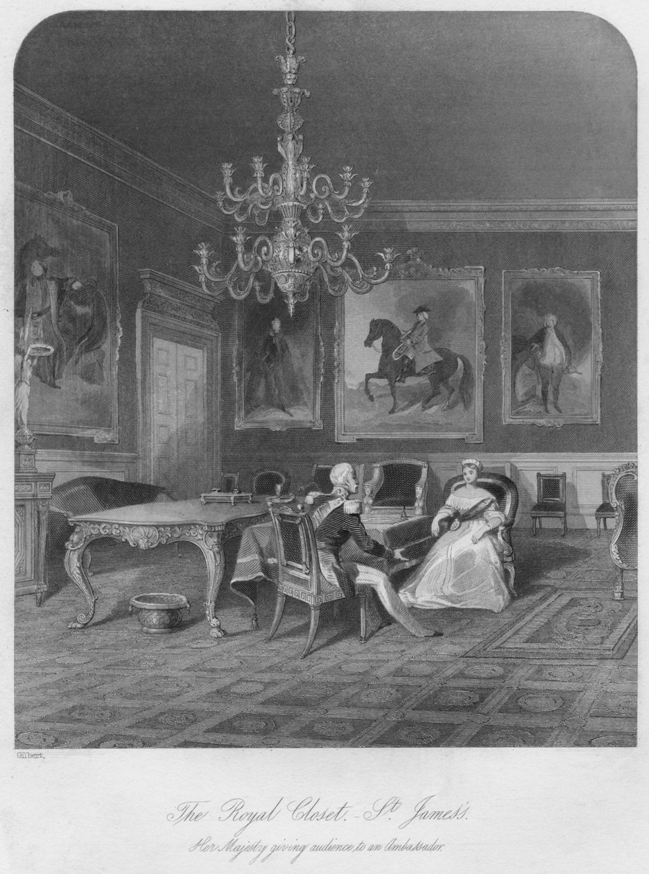 El Closet Real. - St. James. Su Majestad dando audiencia a un Embajador de Henry Melville
