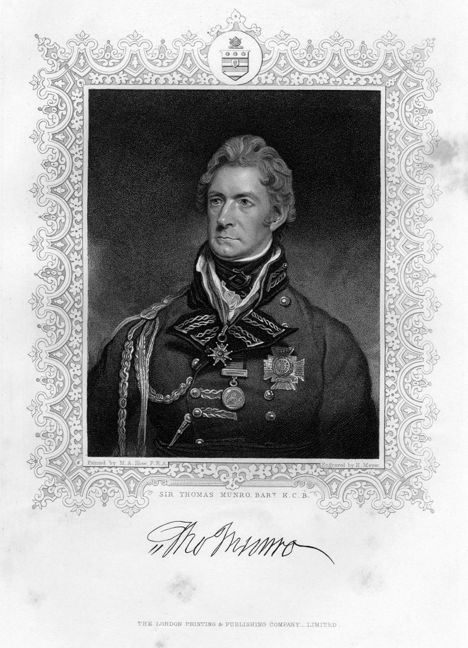 Sir Thomas Munro 1761-1827, soldado y estadista escocés, siglo XIX de Henry Meyer