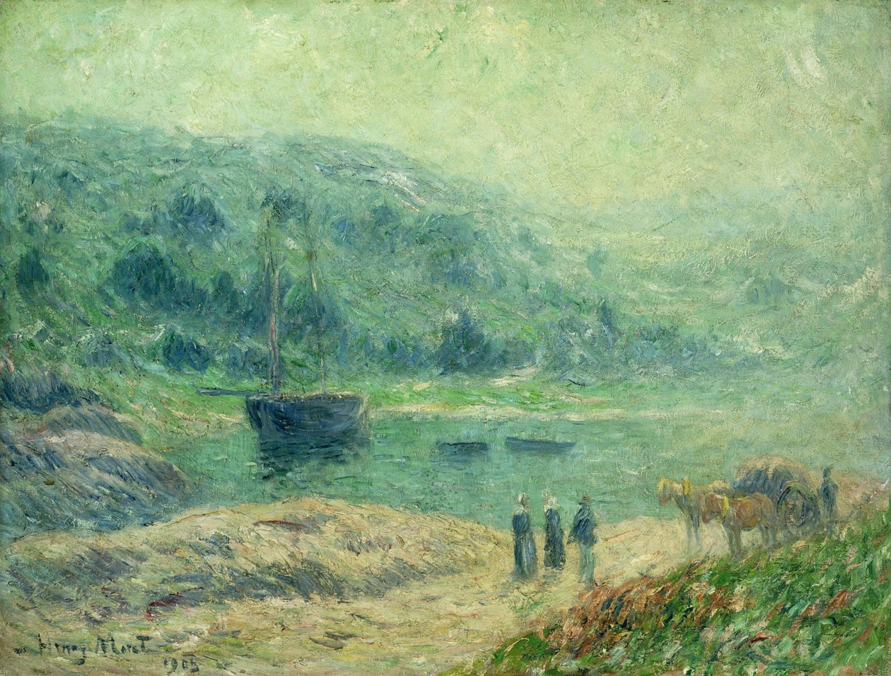 Una cala en Bretaña de Henry Moret