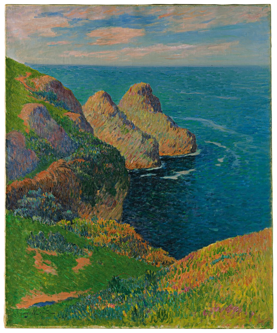 Los acantilados al borde del mar, 1895 de Henry Moret