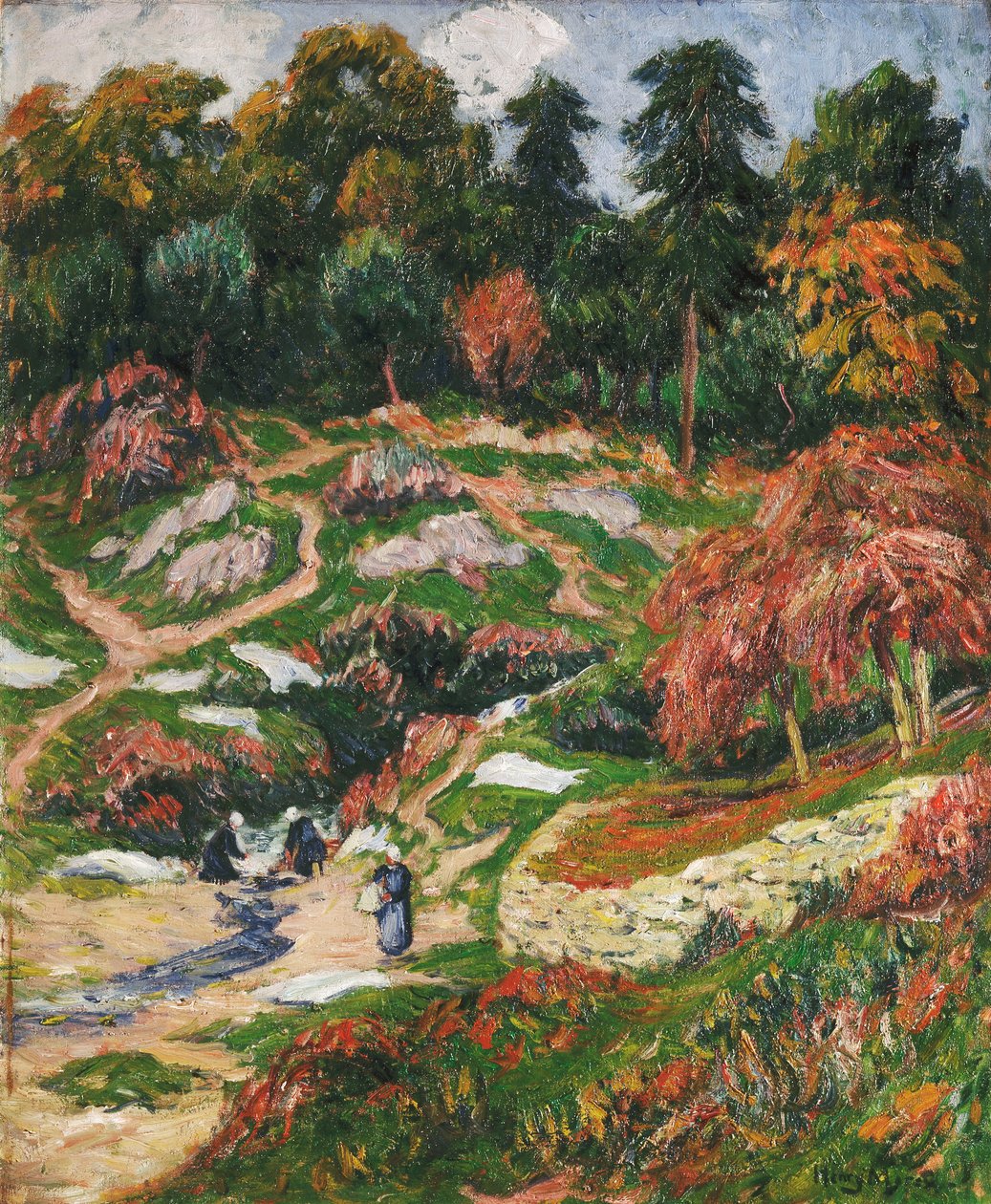 La lavandería en Doelan, Finisterre de Henry Moret