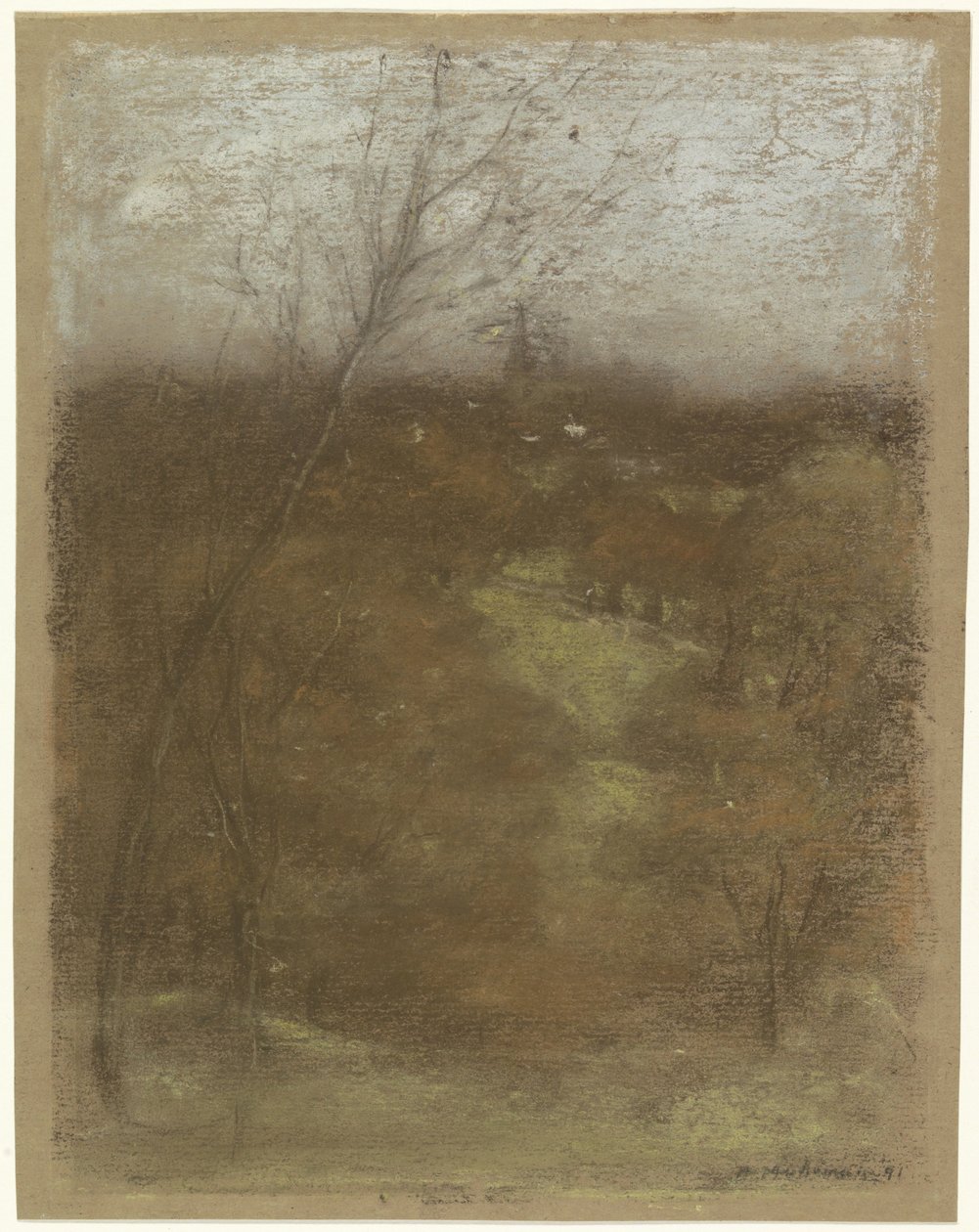 Vista de un valle con un arroyo de Henry Muhrmann