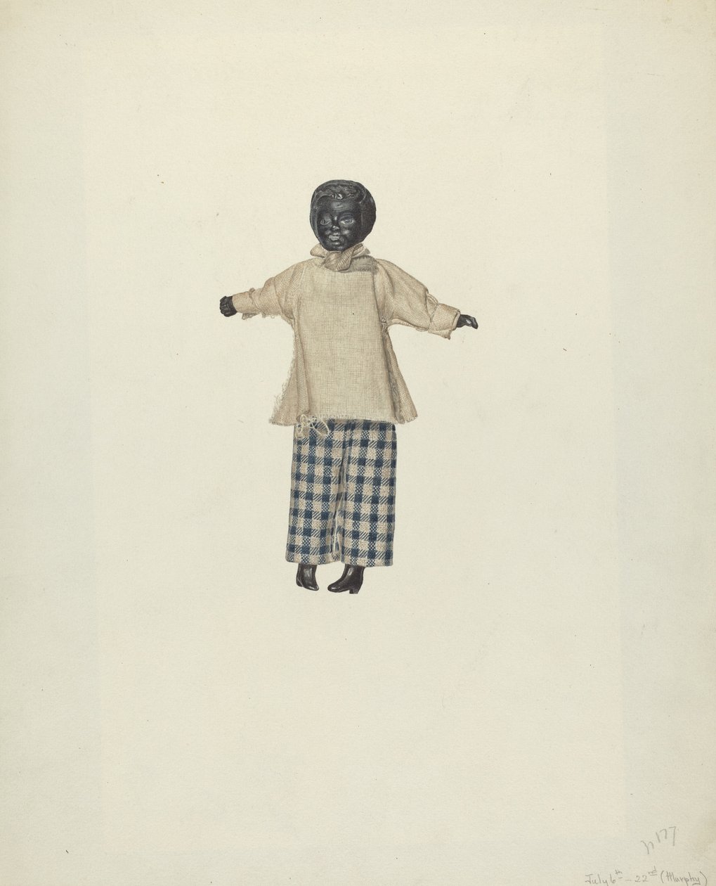 Muñeca negra con cabeza de porcelana de Henry Murphy