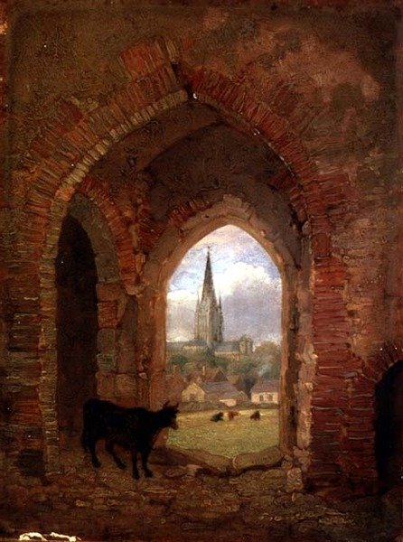 Vista a través del Arco de la Torre de la Vaca, Norwich de Henry Ninham