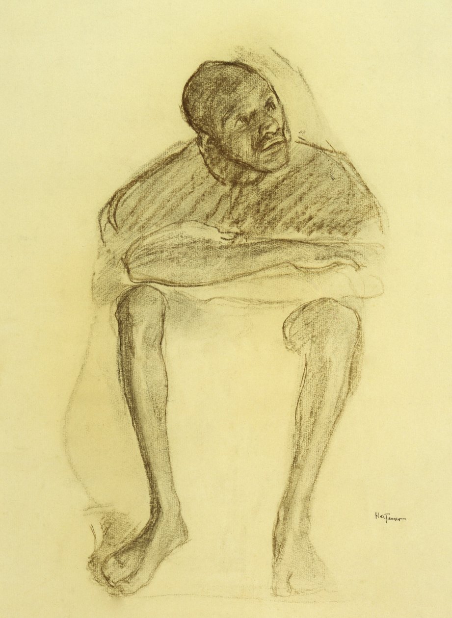 Hombre sentado en una silla de Henry Ossawa Tanner