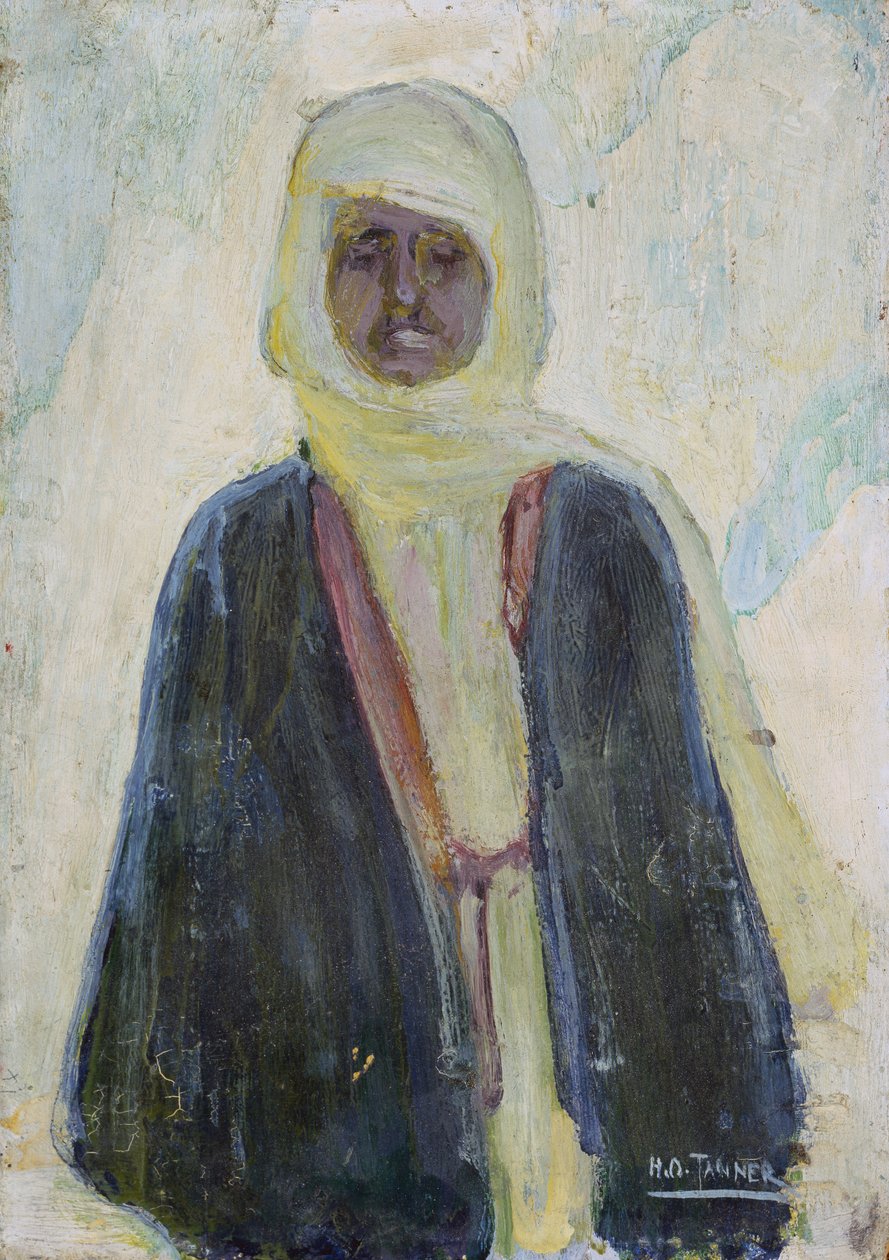 Hombre Marroquí (óleo sobre panel) de Henry Ossawa Tanner