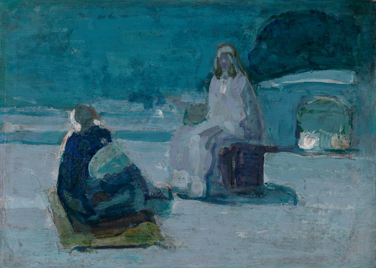 Estudio para Cristo y Nicodemo en una azotea de Henry Ossawa Tanner