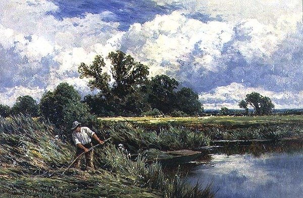 El río Lea, cerca de Broxbourne en Hertfordshire de Henry Parker