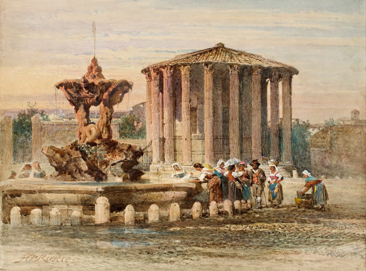 Fuente en Roma de Henry Parsons Riviere