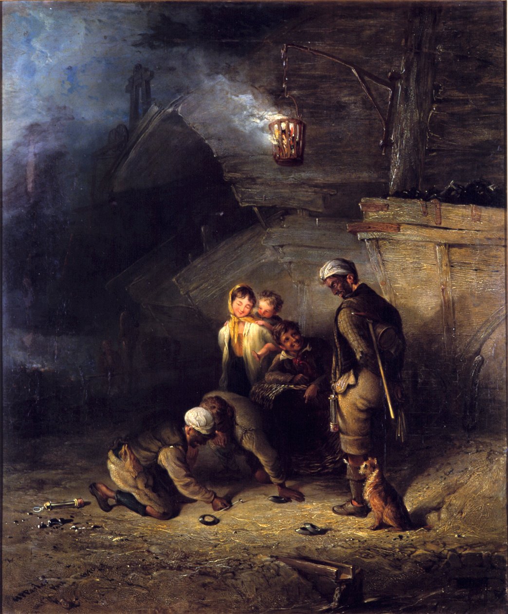 Mineros jugando a los aros de Henry Perlee Parker