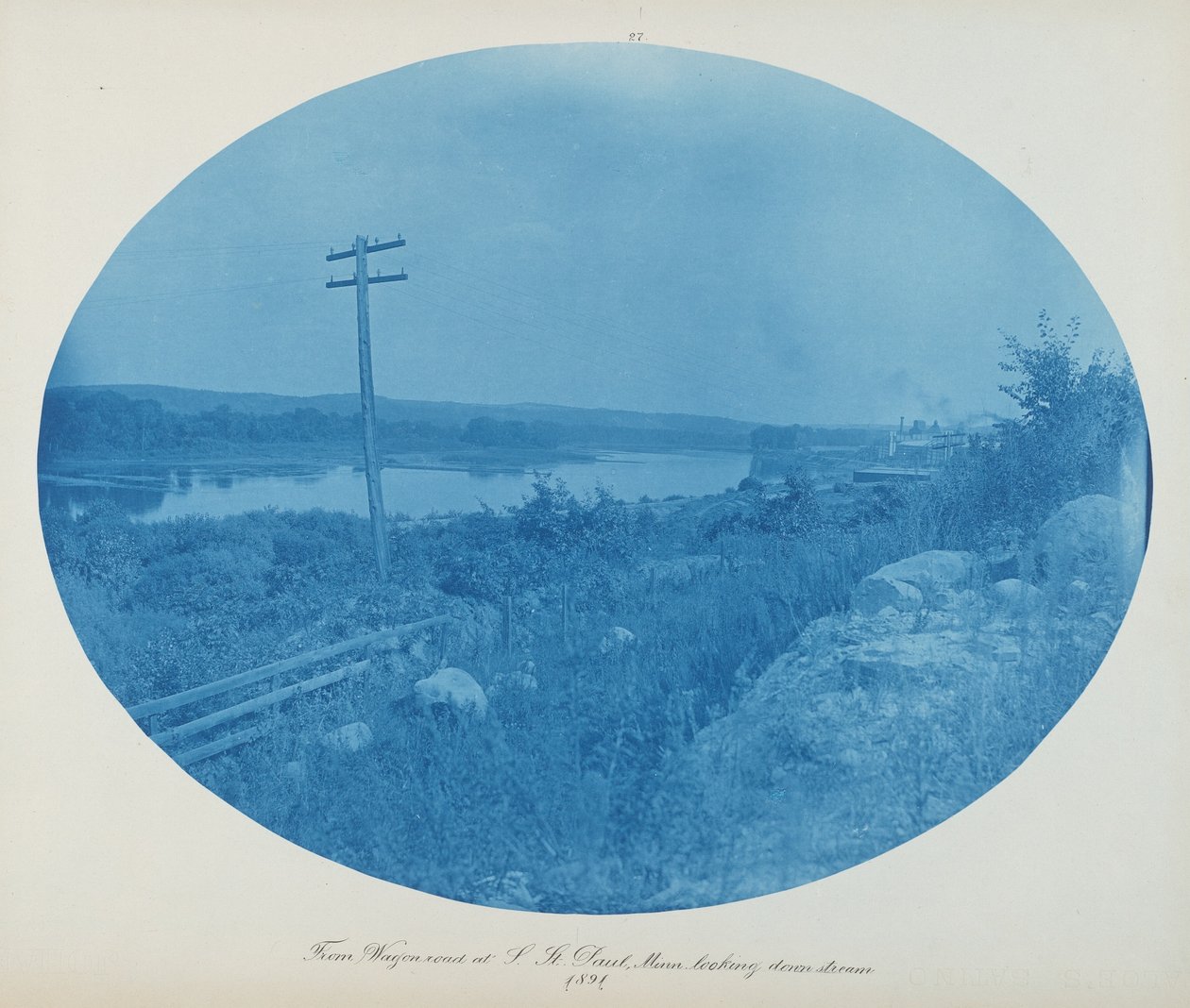 Desde Wagon Road en S. St. Paul, Minn. Mirando río abajo de Henry Peter Bosse