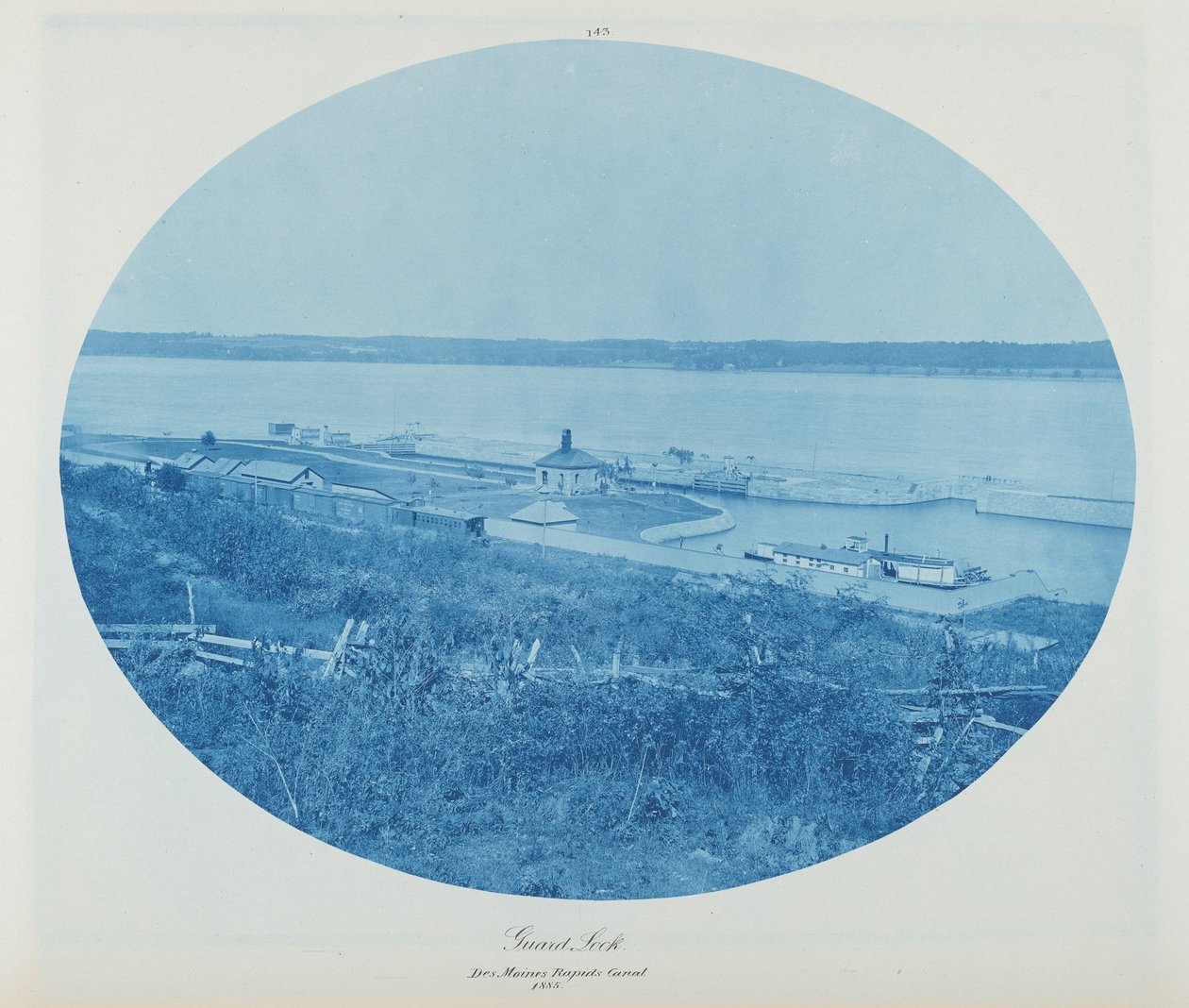 Guard Rock, Des Moines Rapids Canal L.W.,1885 (foto) de Henry Peter Bosse