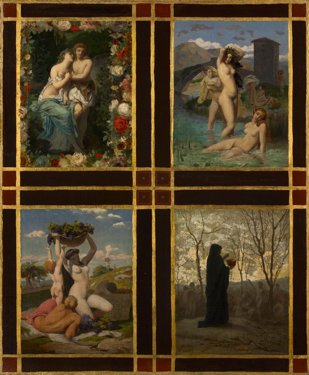 Las cuatro estaciones, 1850 de Henry Picou