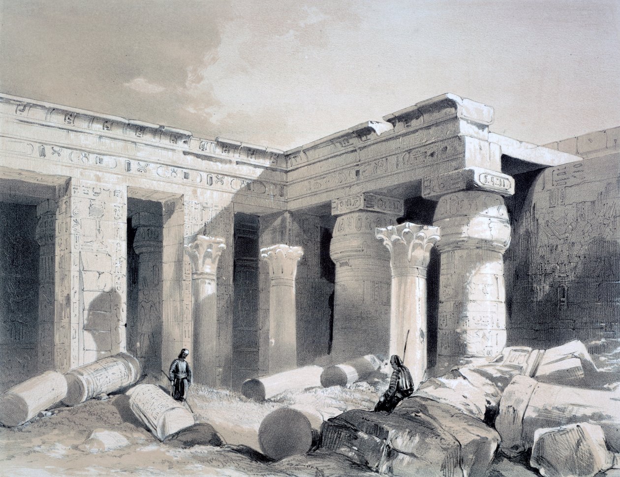 Medinet Abou, Tebas, Egipto, siglo XIX de Henry Pilleau
