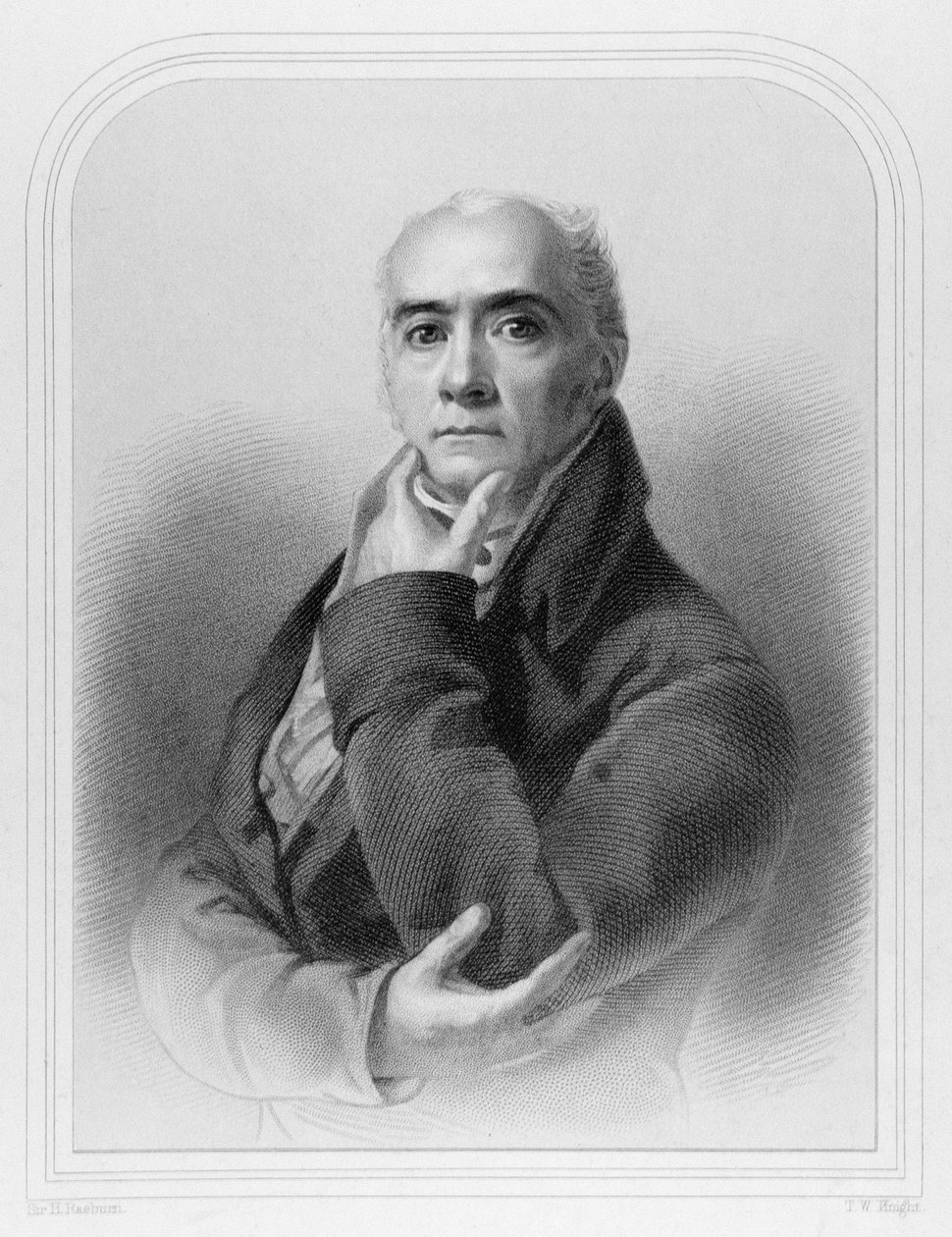 Retrato de Sir Henry Raeburn, grabado por T.W. Knight de Henry Raeburn