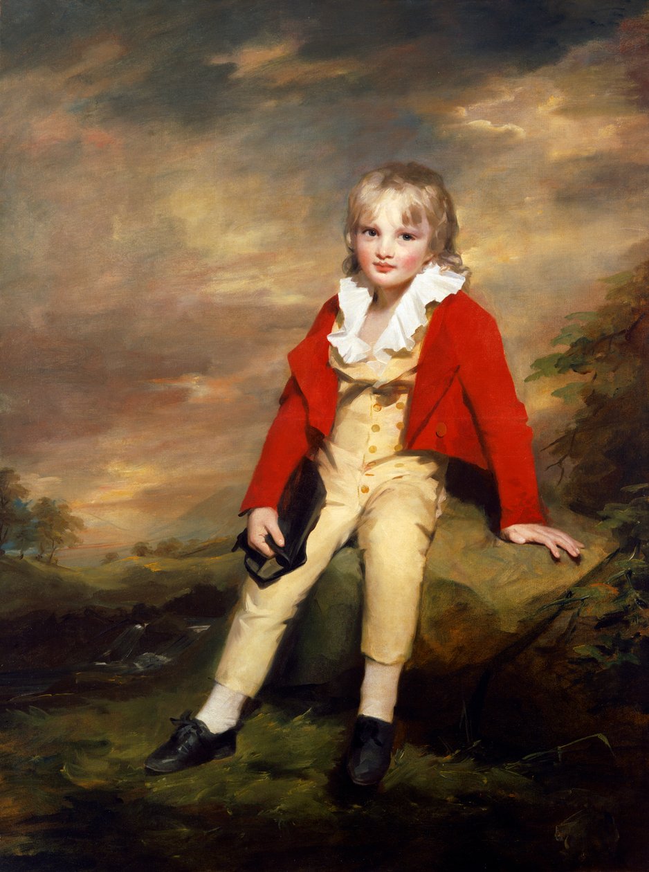 Sir George Sinclair de niño (óleo sobre lienzo) de Henry Raeburn