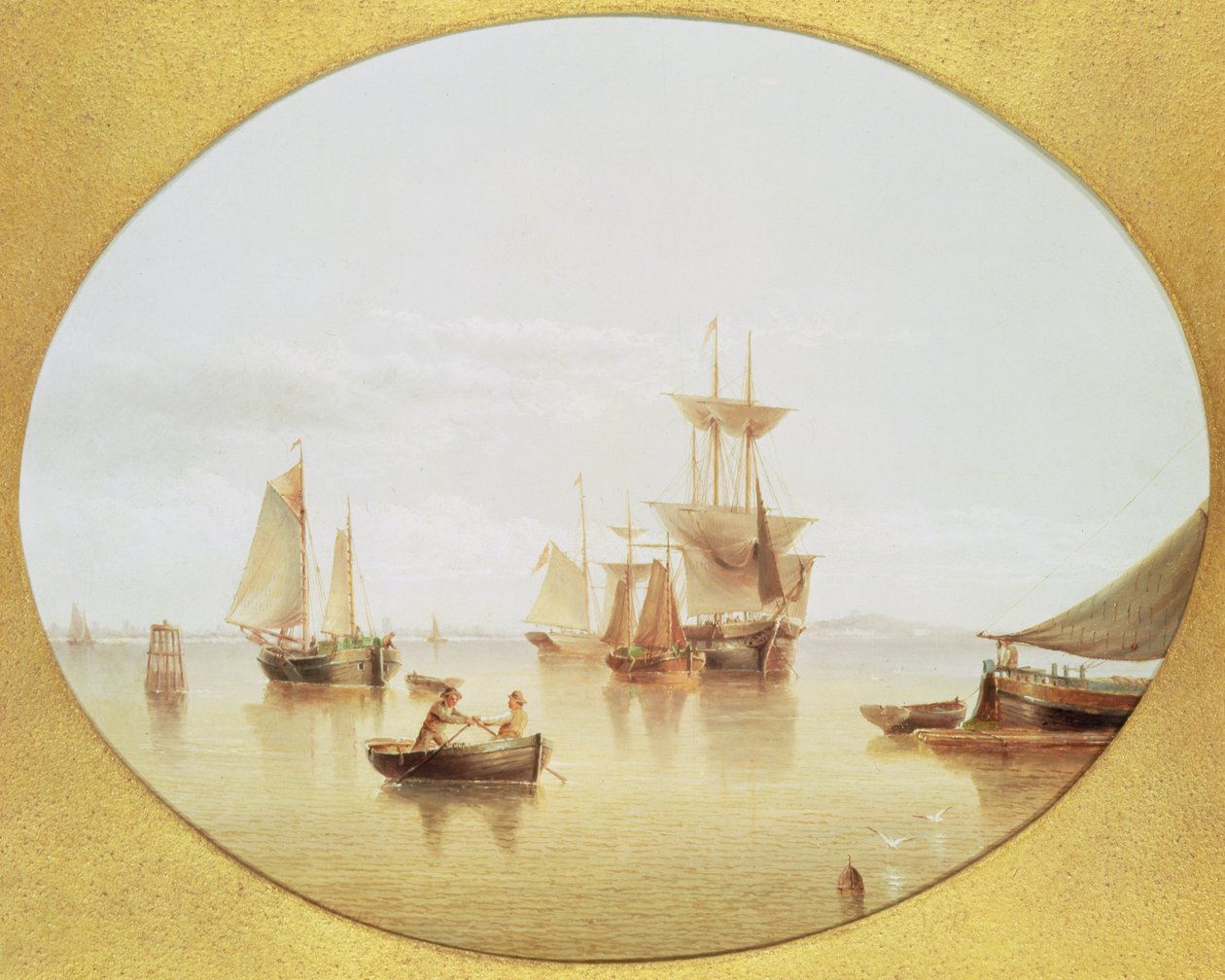Escena del Puerto - remando a la orilla de Henry Redmore
