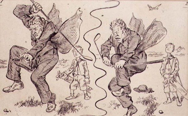 Frustración en el Campo de Golf, ilustración de la revista 
