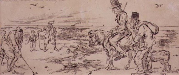 El putt difícil, ilustración de la revista 