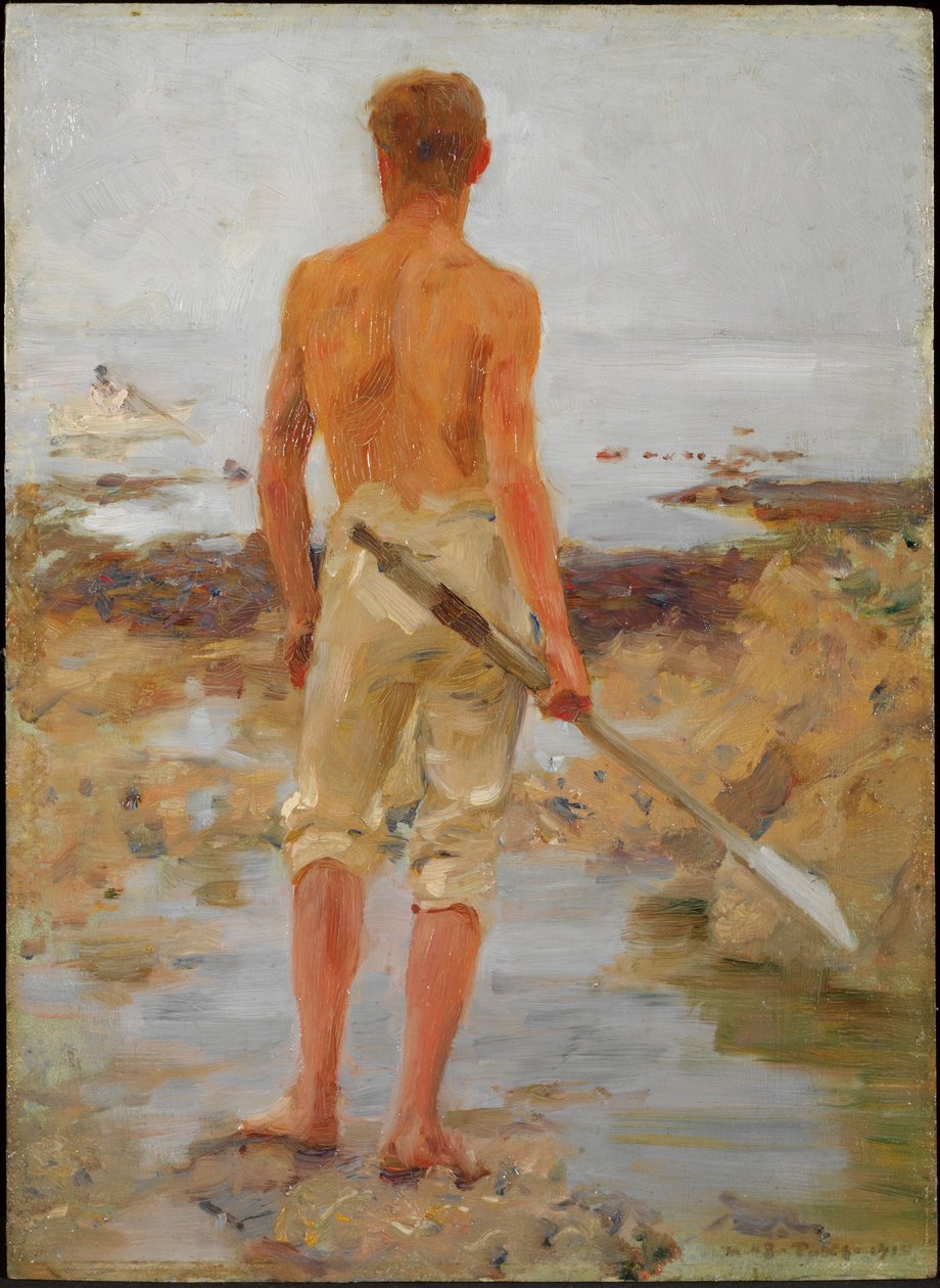 Un niño con un remo de Henry Scott Tuke