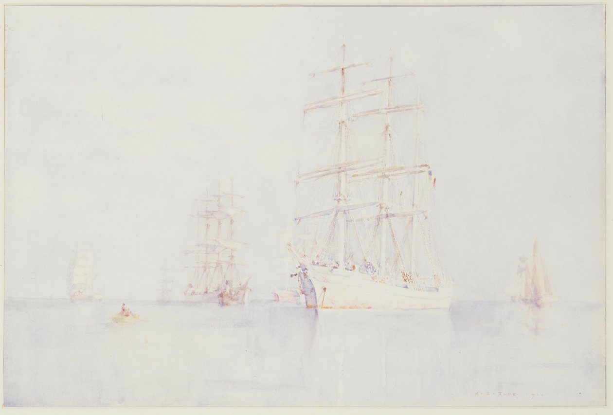 Clíperes Amarrados, 1914 de Henry Scott Tuke