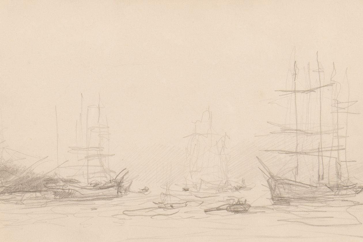 Embarcaciones en el puerto de Falmouth de Henry Scott Tuke