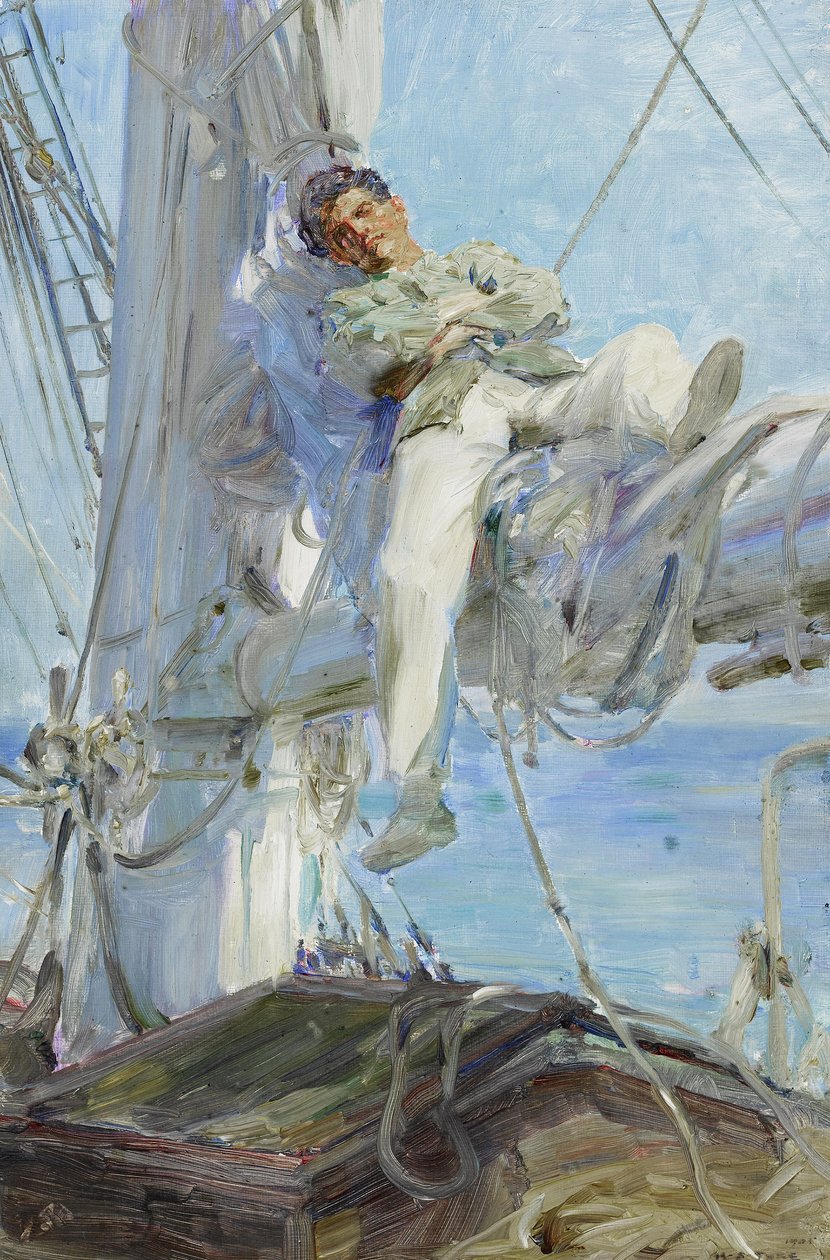 Marinero Durmiendo, Falmouth 1905 de Henry Scott Tuke