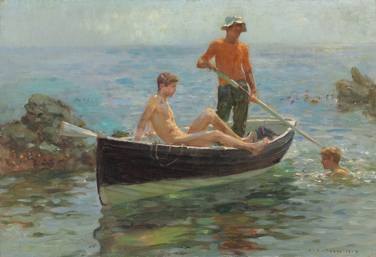 El jersey naranja, 1913 de Henry Scott Tuke