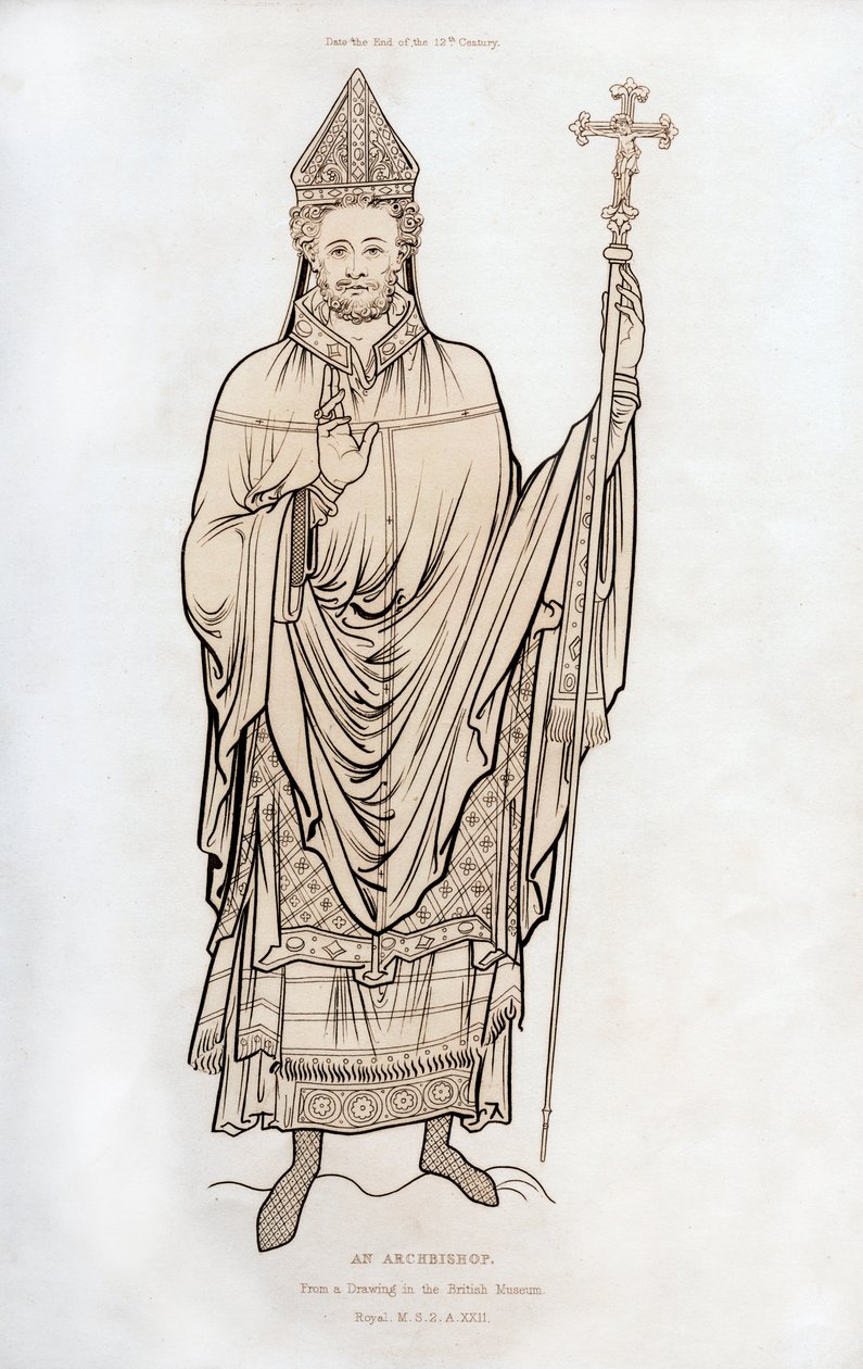Un arzobispo, finales del siglo XII, 1843 de Henry Shaw