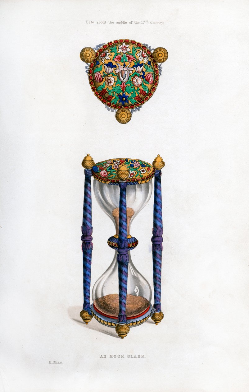 Reloj de arena, mediados del siglo XVII, 1843 de Henry Shaw