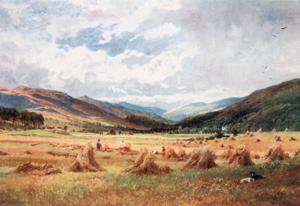 Mirando hacia Glen Lochy, cerca de Killin, Perthsire (litografía en color) de Henry Sutton Palmer