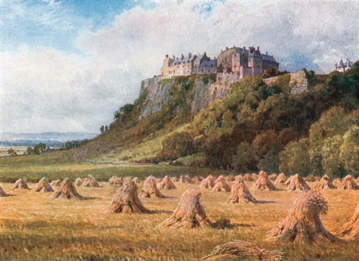 Castillo de Stirling desde el Nudo del Rey (litografía en color) de Henry Sutton Palmer