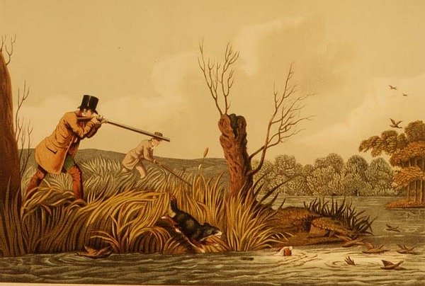 Caza de flackers, publicado por Thomas McLean de Henry Thomas Alken