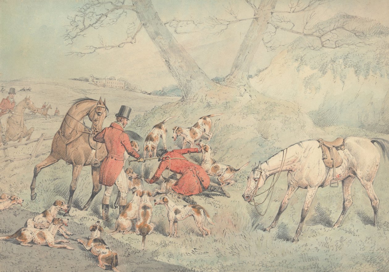 La caza del zorro: «Gone to Ground» de Henry Thomas Alken