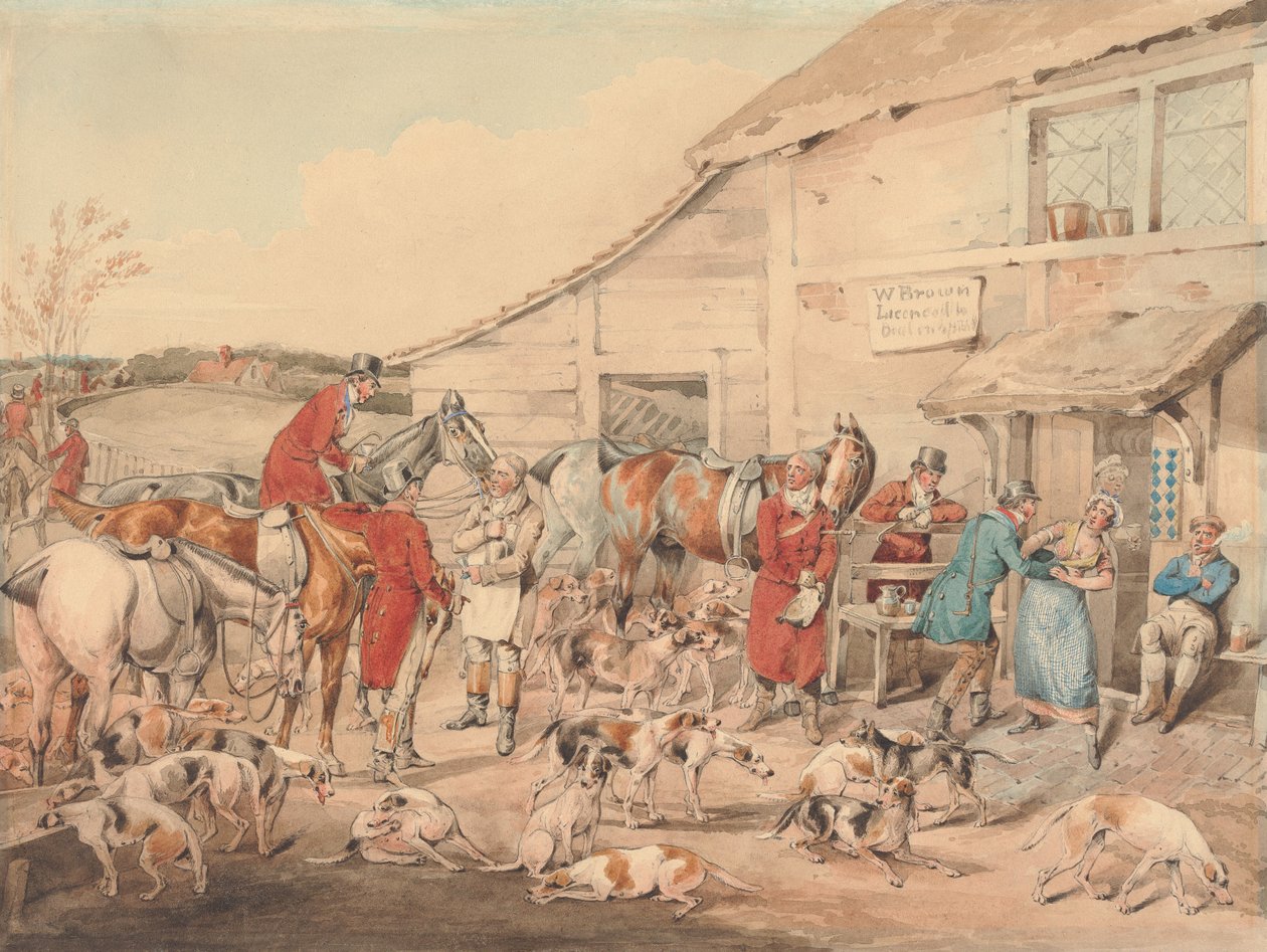 Caza del zorro: el refrigerio de Henry Thomas Alken