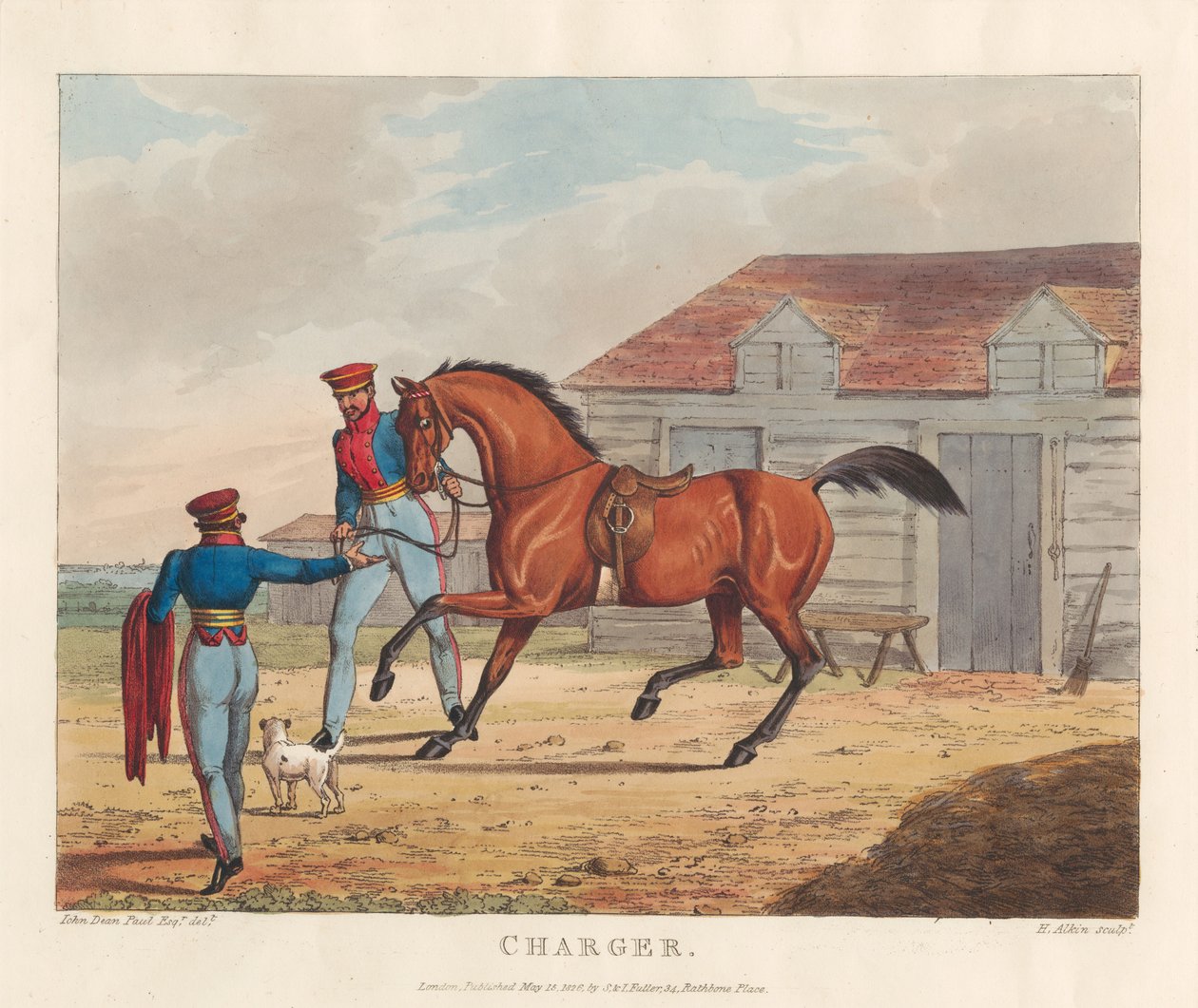 Caballos [juego de seis]:   5. Corcel de Henry Thomas Alken