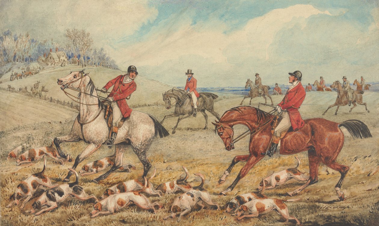 Ilustración para «The Analysis of the Hunting Field», de R. S. Surtees: «The Check»: «¿Qué demonios haces aquí...» de Henry Thomas Alken
