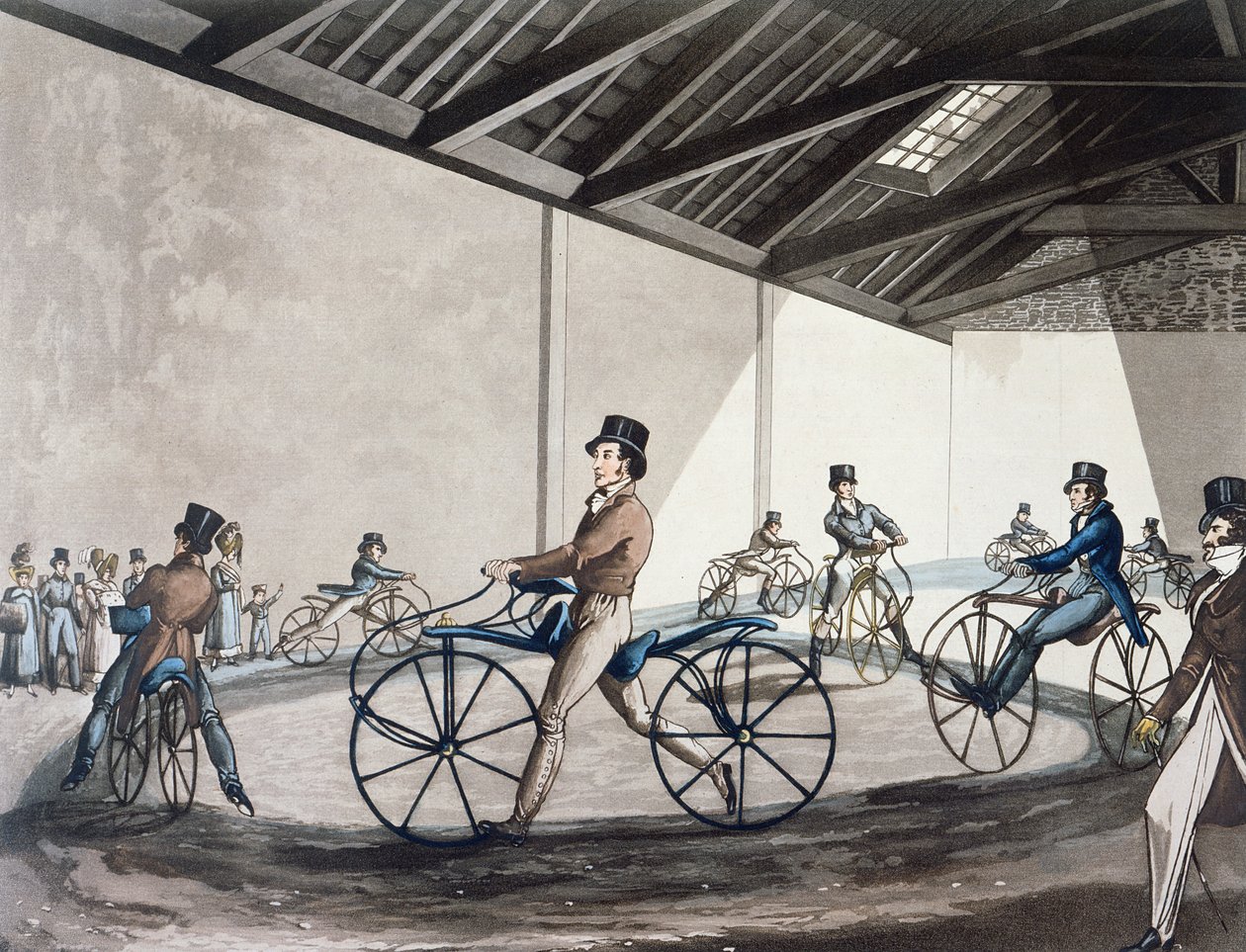 Escuela de equitación de hobbyhorse de peatones de Johnson, 1819 de Henry Thomas Alken